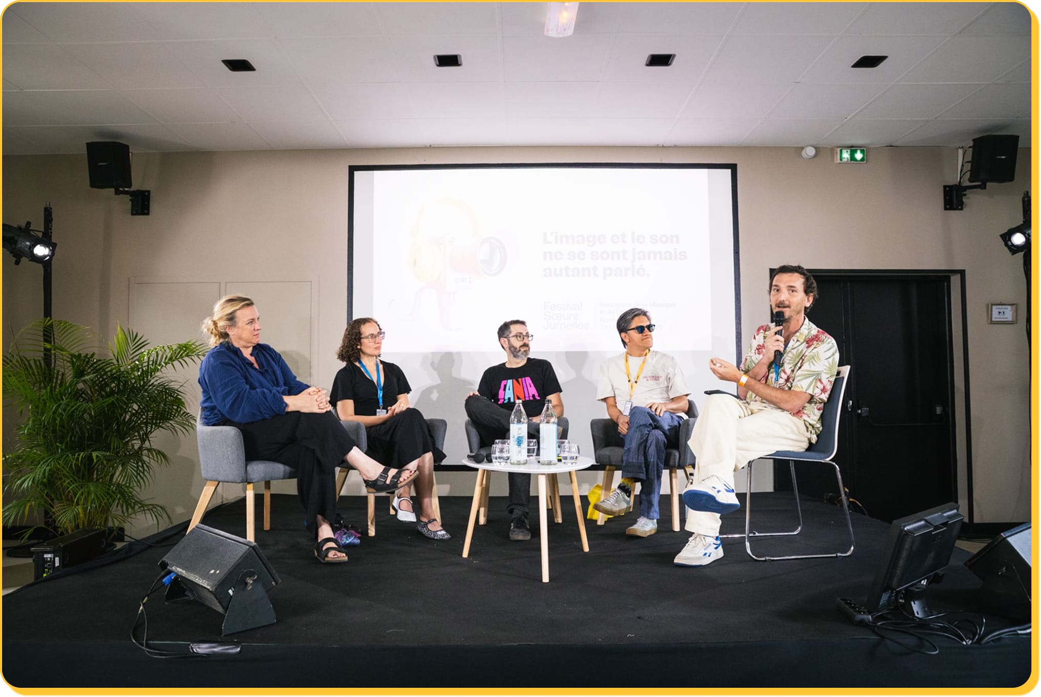 Photo of the Film Sync Awards Panel during the Festival Soeurs Jumelles in 2025