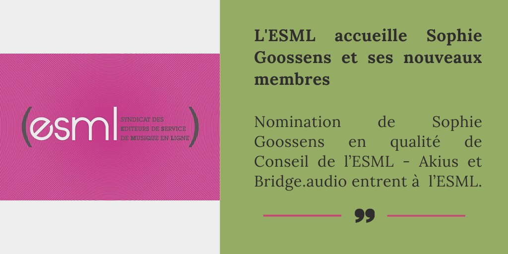 The ESML announcement