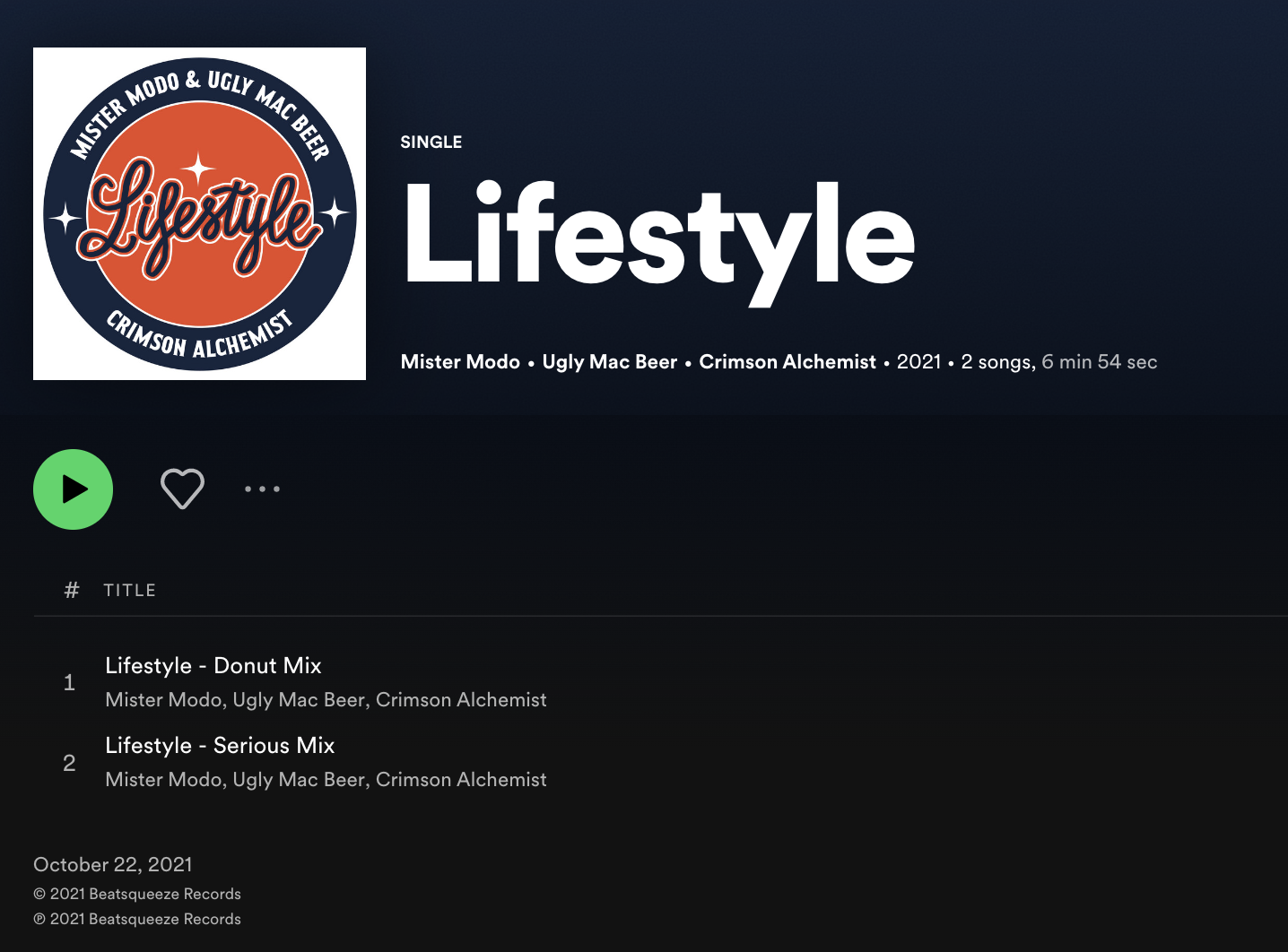 Credits available on Spotify