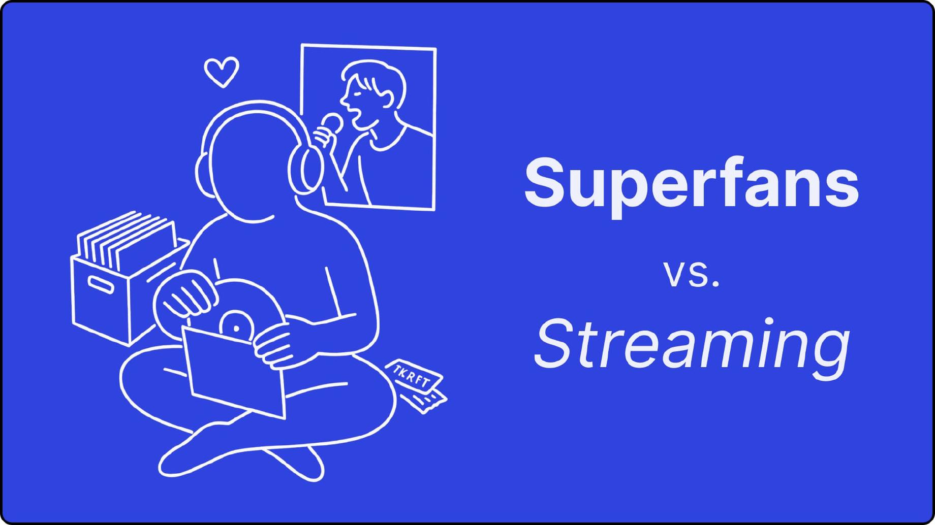 Illustration of a person sitting and listening to vinyl