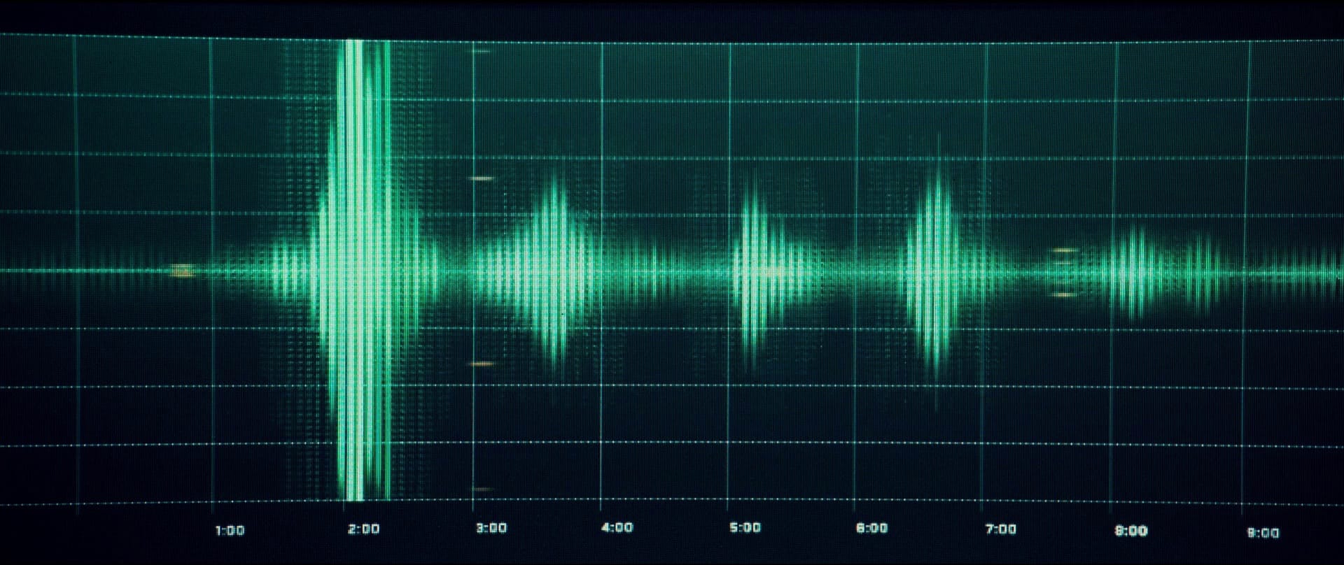 Audio being recorded on a screen