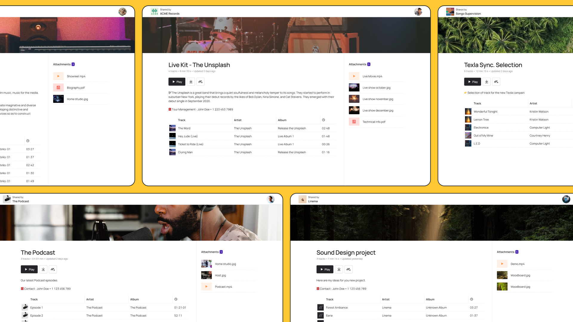 Cover pictures on projects