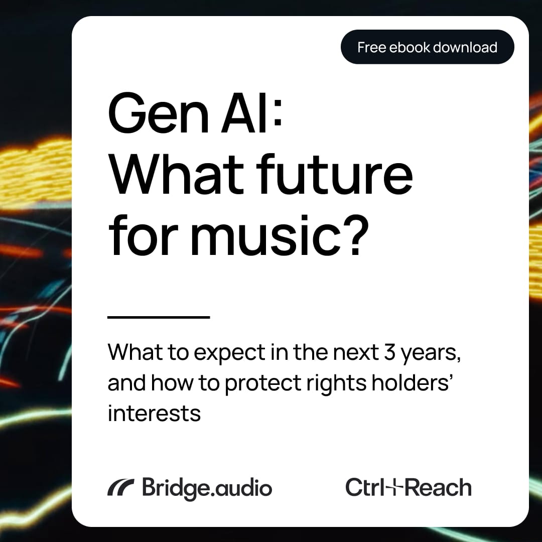 Screenshot of text teasing a white paper on the impacts of generative AI on music