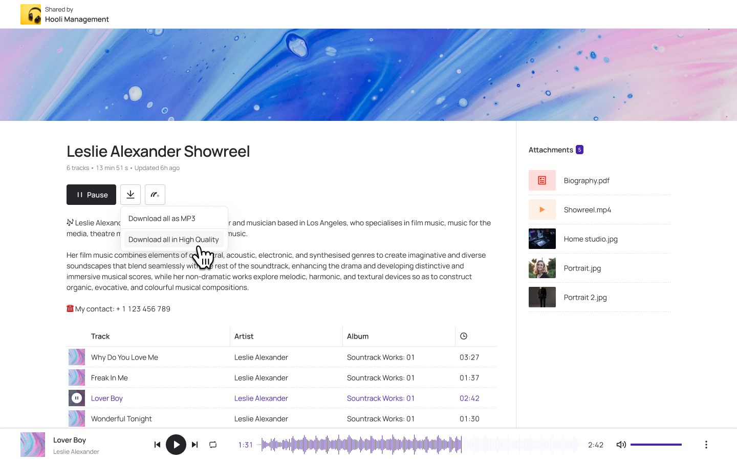 Seamless streaming in a convenient interface for the recipients.