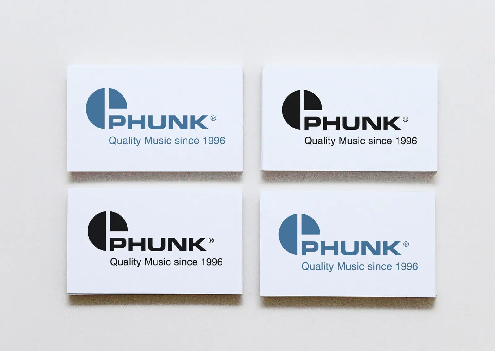 Marketing cards of the company Phunk