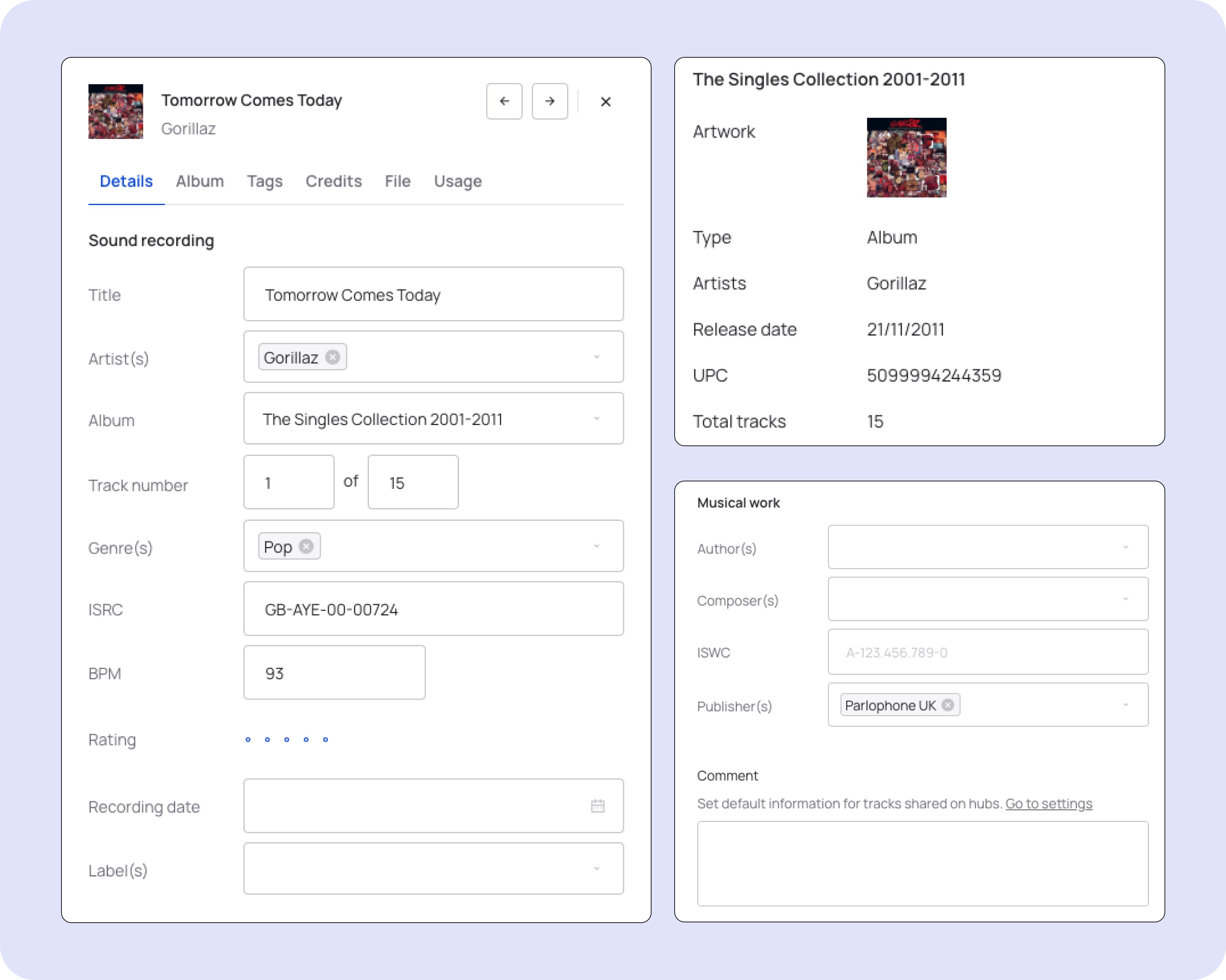 A screenshot of Bridge’s metadata panel